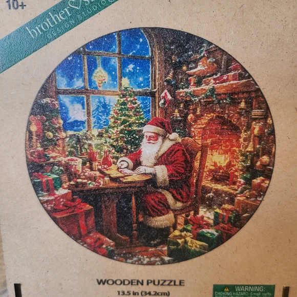 Wooden Puzzle Set - Nativity and Santa Scenes - Picture 3 of 7